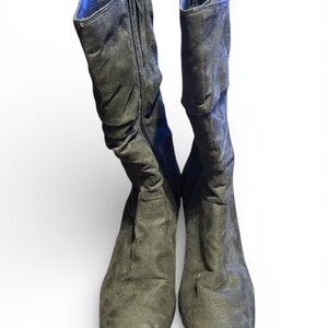 Easy Street  Black Knee-High Boots